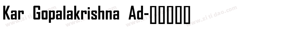 Kar Gopalakrishna Ad字体转换